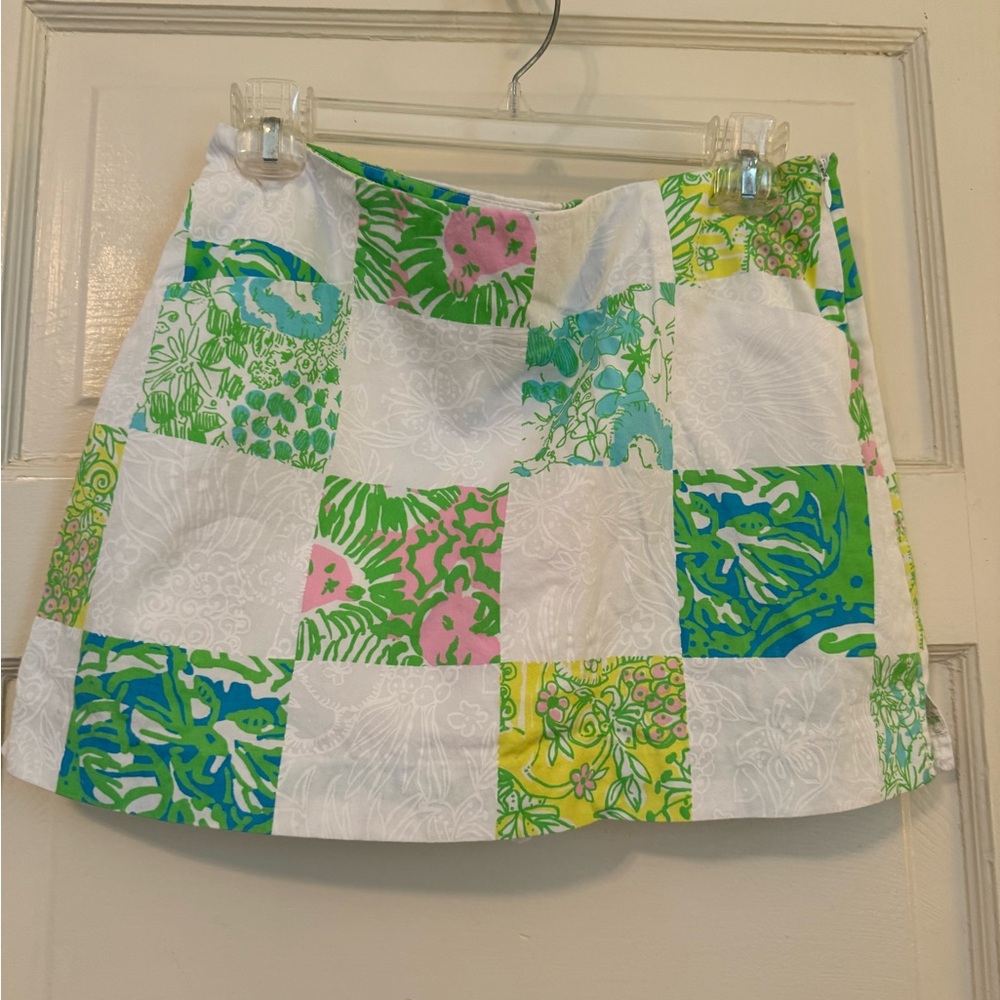 Lilly Pulitzer January Skort in Lioness Patch Green White Women's Size 4